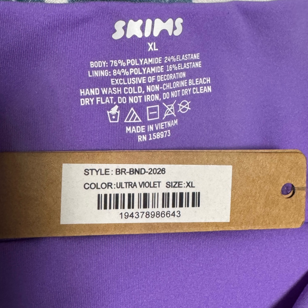 SKIMS BANDEAU ULTA VIOLET - Picture 5 of 5